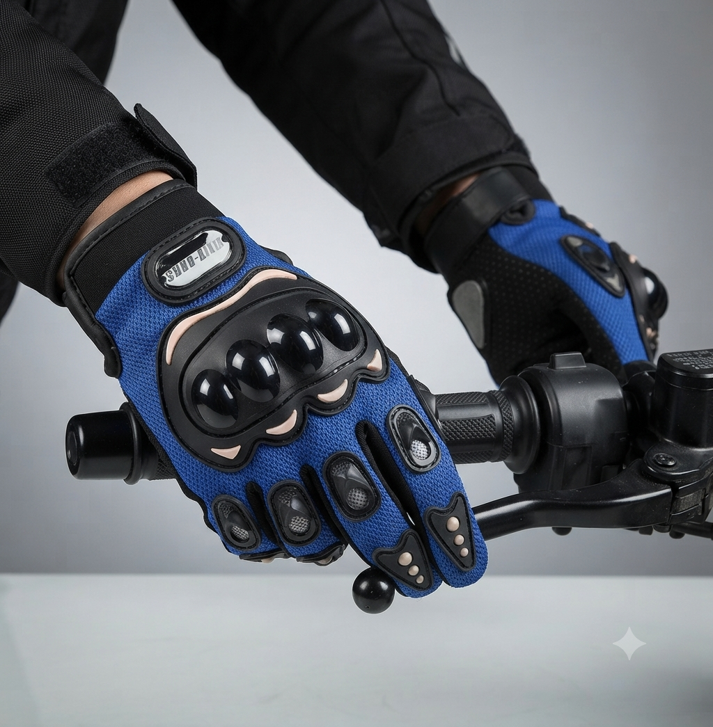 Gants Moto Été Tactiles Noirs