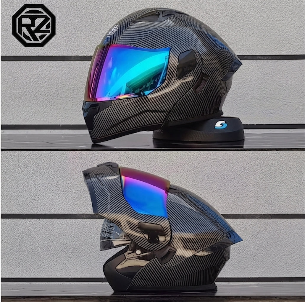 Casque Moto Intégral ORZ Double Lentille