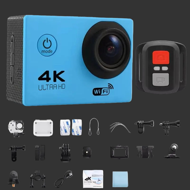 4K Camera d'action 1080P/30FPS WiFi