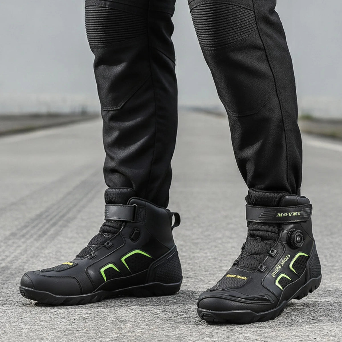 Bottes Moto Cuir Homme Antidérapantes