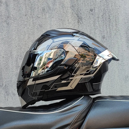 Casque intégral ORZ New DOT à double lentille de qualité