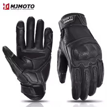 Gants Moto Cuir Perforé Rétro CE