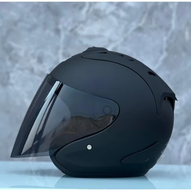 Casque demi-Ram4 noir mat pour hommes et femmes