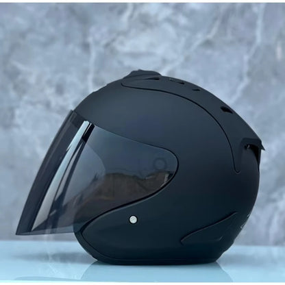 Casque demi-Ram4 noir mat pour hommes et femmes