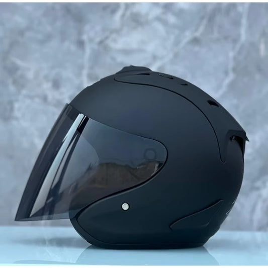 Casque demi-Ram4 noir mat pour hommes et femmes
