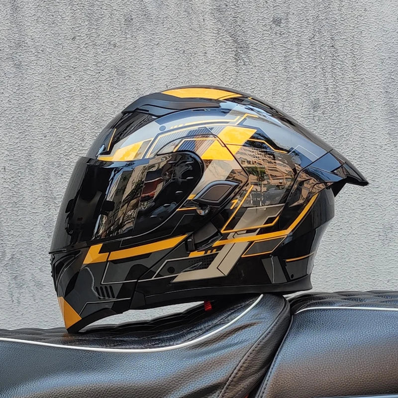 Casque intégral ORZ New DOT à double lentille de qualité