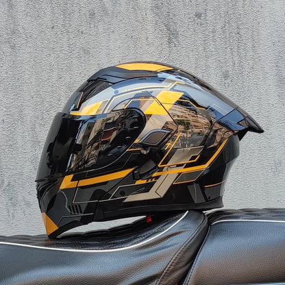 Casque intégral ORZ New DOT à double lentille de qualité