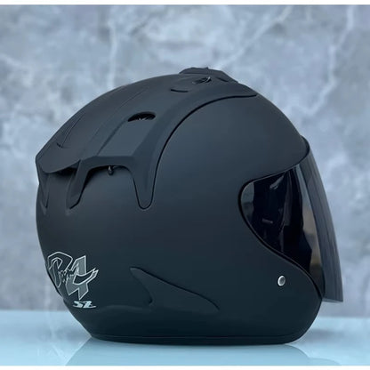 Casque demi-Ram4 noir mat pour hommes et femmes
