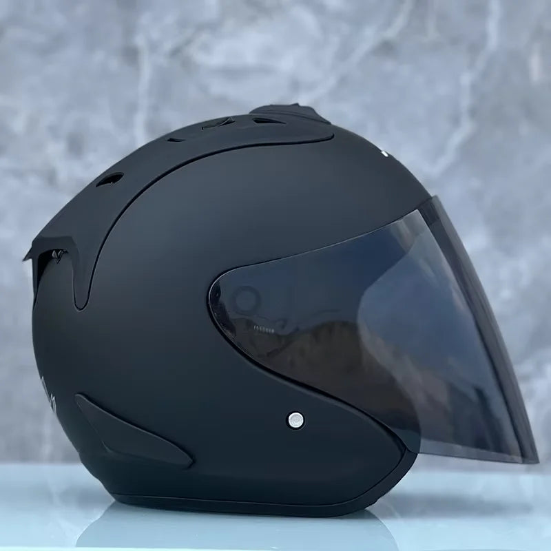 Casque demi-Ram4 noir mat pour hommes et femmes