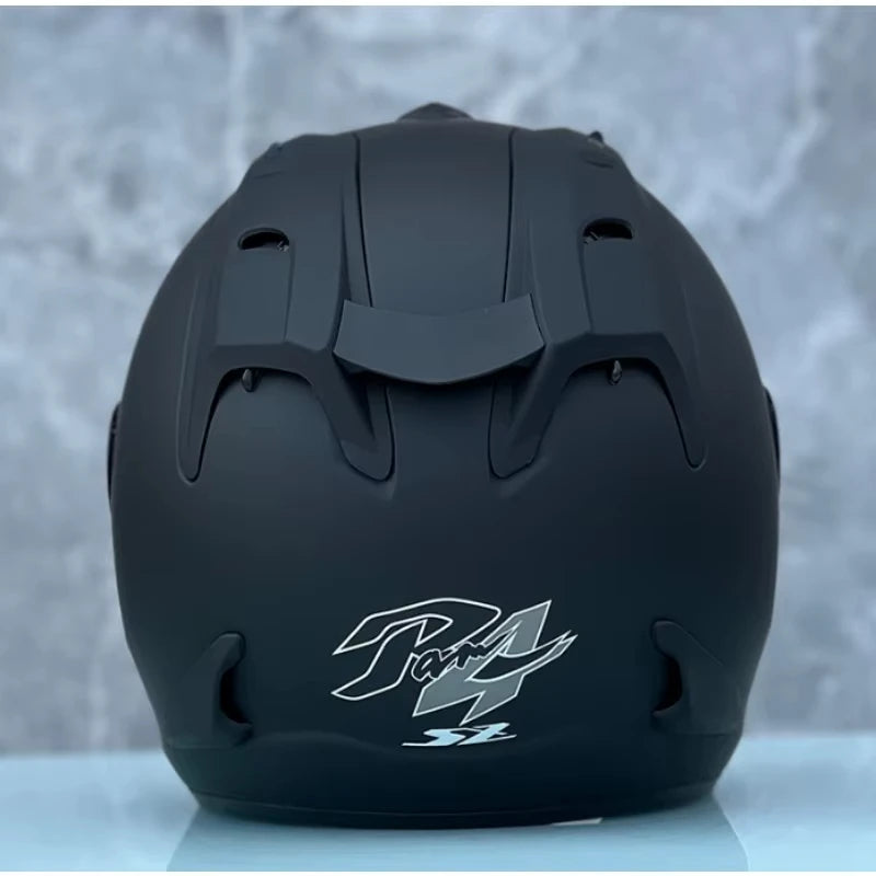 Casque demi-Ram4 noir mat pour hommes et femmes