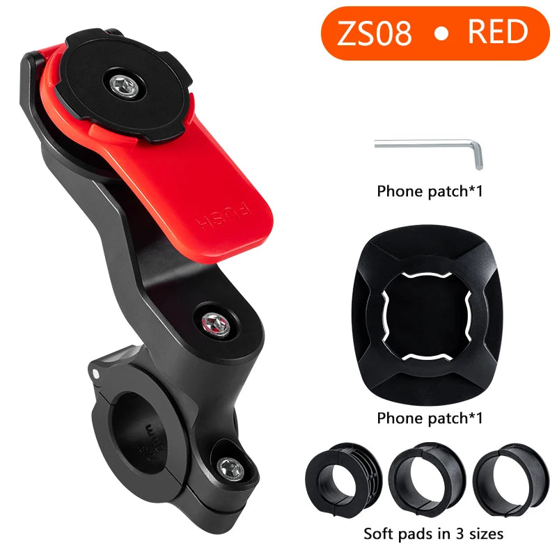Motorcycle Rearview Mirror Phone Holder with Shock Absorber Universal Bracket Suitable for Most Motorcycles and Bicycles