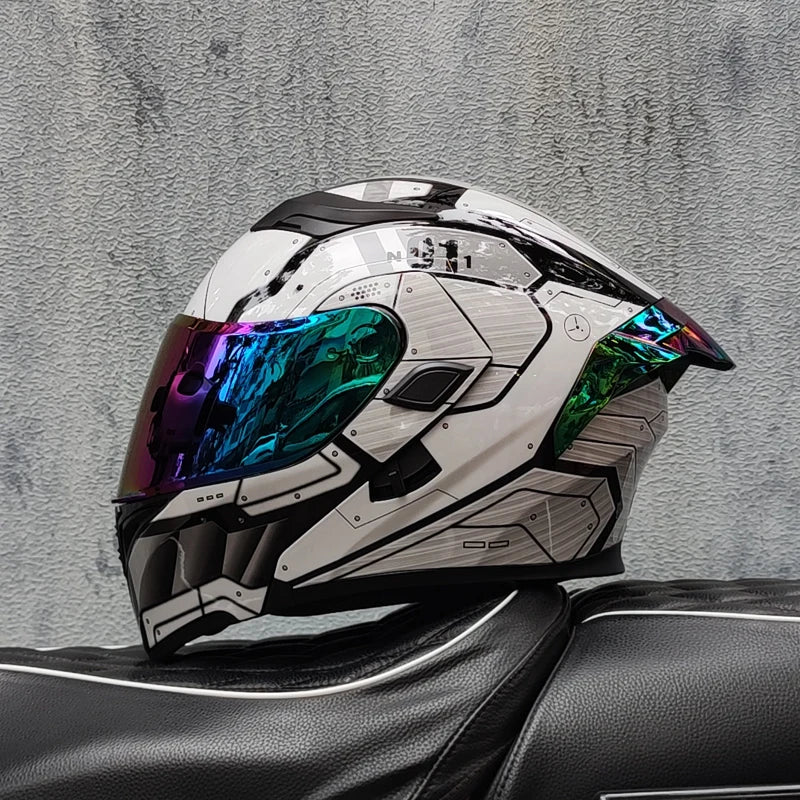 Casque intégral ORZ New DOT à double lentille de qualité