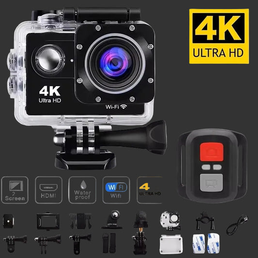 4K Camera d'action 1080P/30FPS WiFi