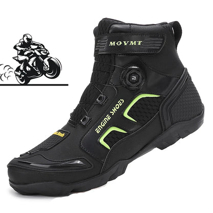 Bottes Moto Cuir Homme Antidérapantes