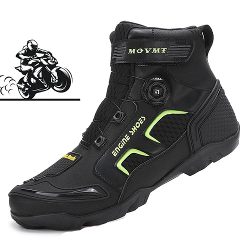 Bottes Moto Cuir Homme Antidérapantes
