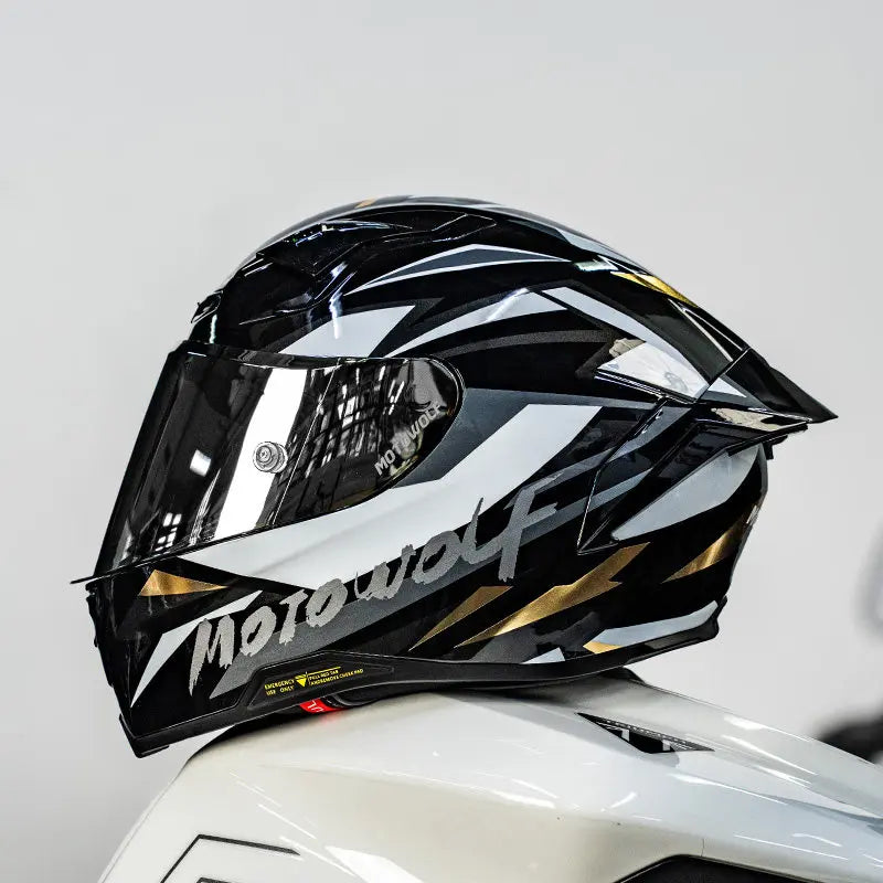 Casque de moto MOTOWOLF H1 integral pour hommes et femme