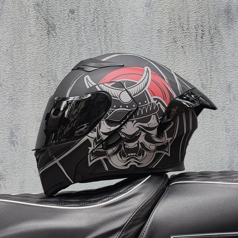 Casque intégral ORZ New DOT à double lentille de qualité