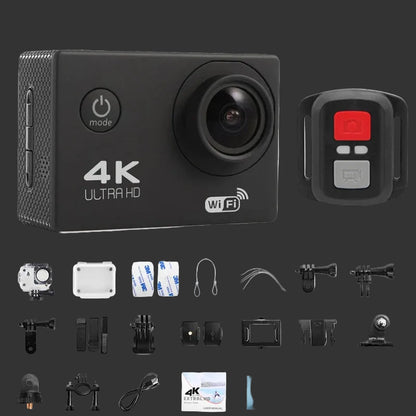4K Camera d'action 1080P/30FPS WiFi