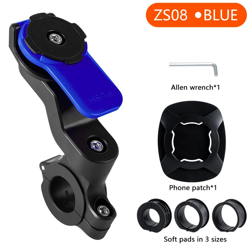 Motorcycle Rearview Mirror Phone Holder with Shock Absorber Universal Bracket Suitable for Most Motorcycles and Bicycles