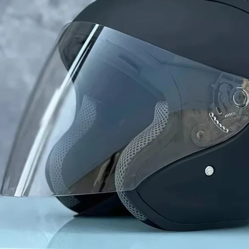 Casque demi-Ram4 noir mat pour hommes et femmes