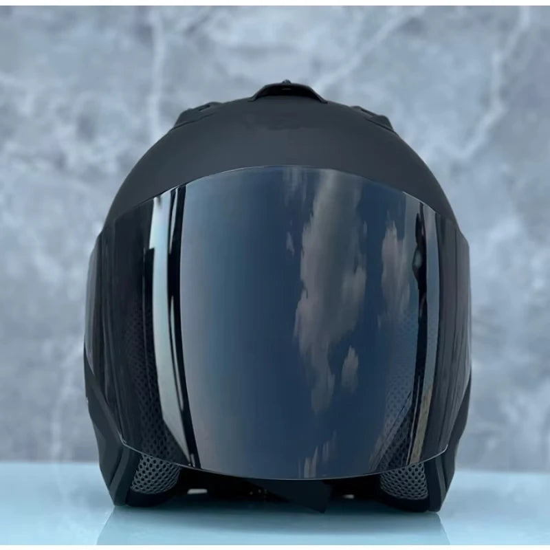 Casque demi-Ram4 noir mat pour hommes et femmes