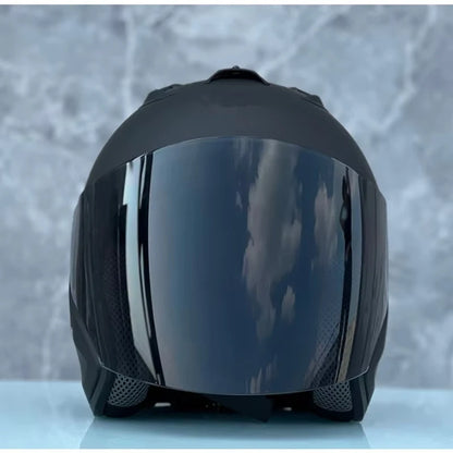 Casque demi-Ram4 noir mat pour hommes et femmes
