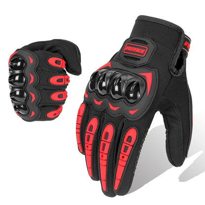 Gants Moto Été SU-04 Rouges Tactiles