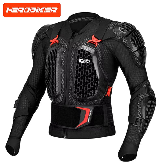 Veste Armure Motocross Protection CE Rouge