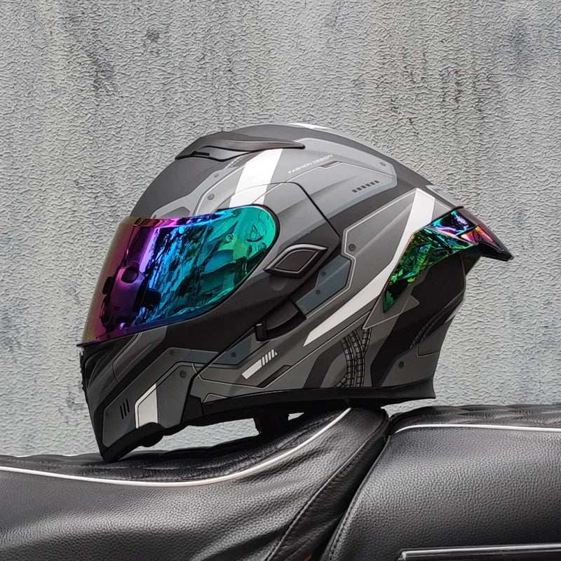 Casque intégral ORZ New DOT à double lentille de qualité