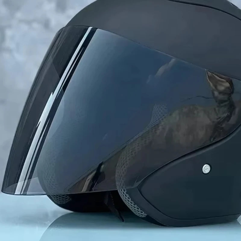 Casque demi-Ram4 noir mat pour hommes et femmes