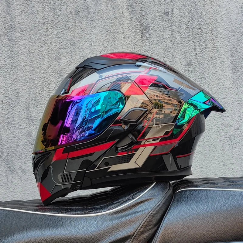 Casque intégral ORZ New DOT à double lentille de qualité