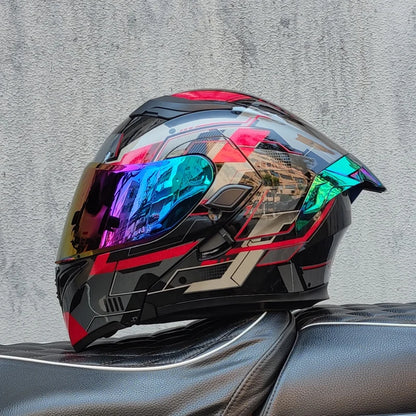 Casque intégral ORZ New DOT à double lentille de qualité