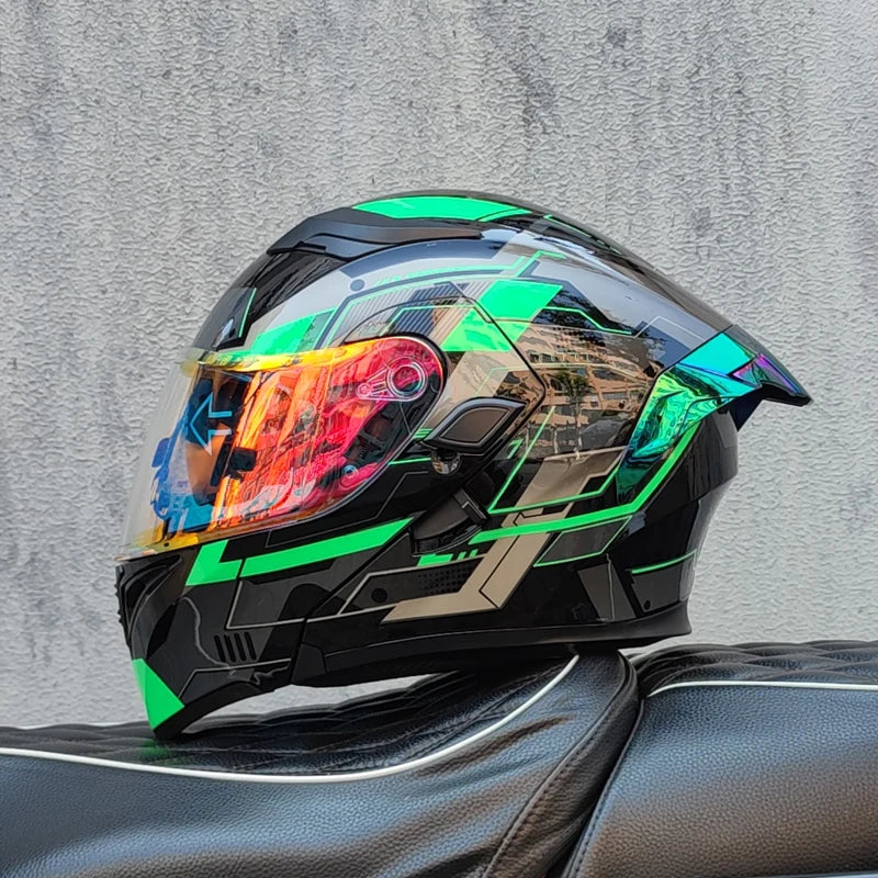 Casque intégral ORZ New DOT à double lentille de qualité