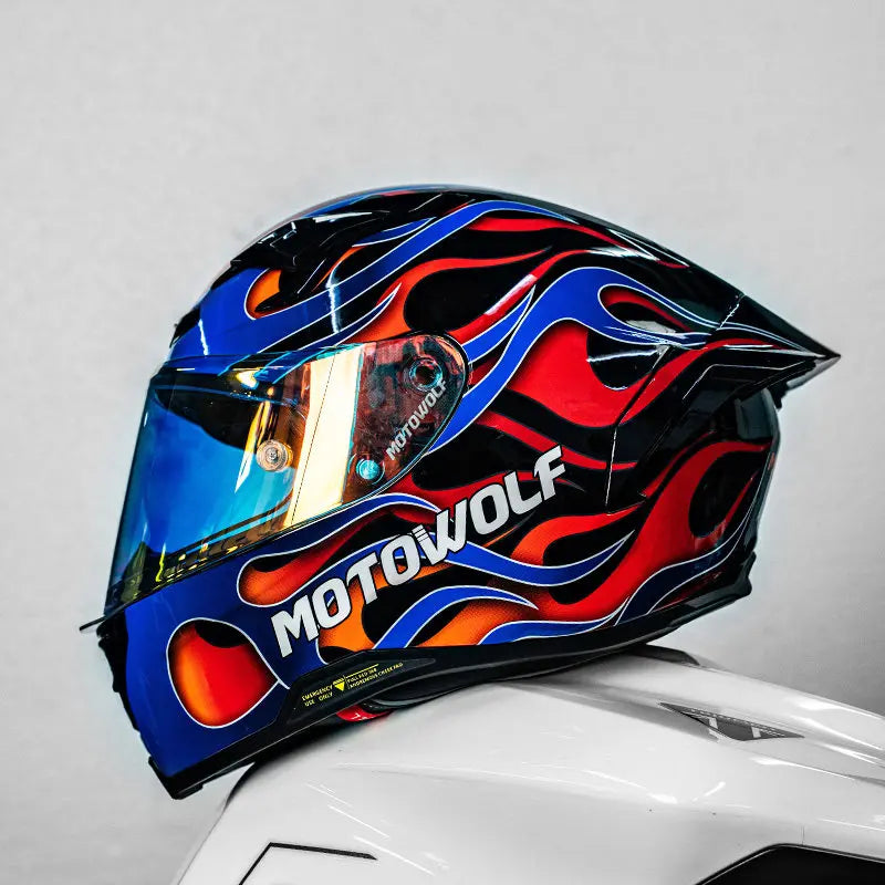 Casque de moto MOTOWOLF H1 integral pour hommes et femme