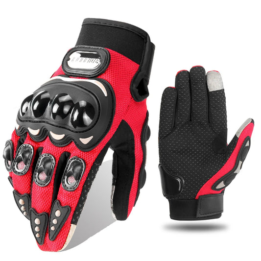 Gants Moto Été SU-05 Rouges Tactiles