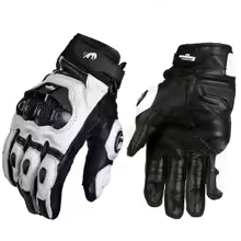 Gants Moto Cuir Carbone Noirs