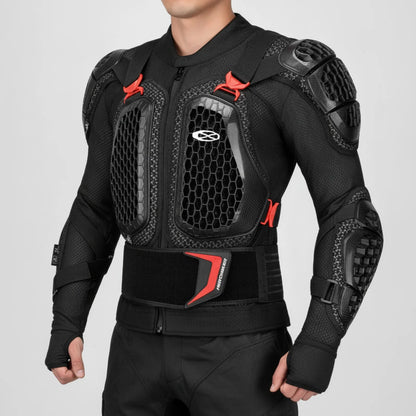 Veste Armure Motocross Protection CE Rouge