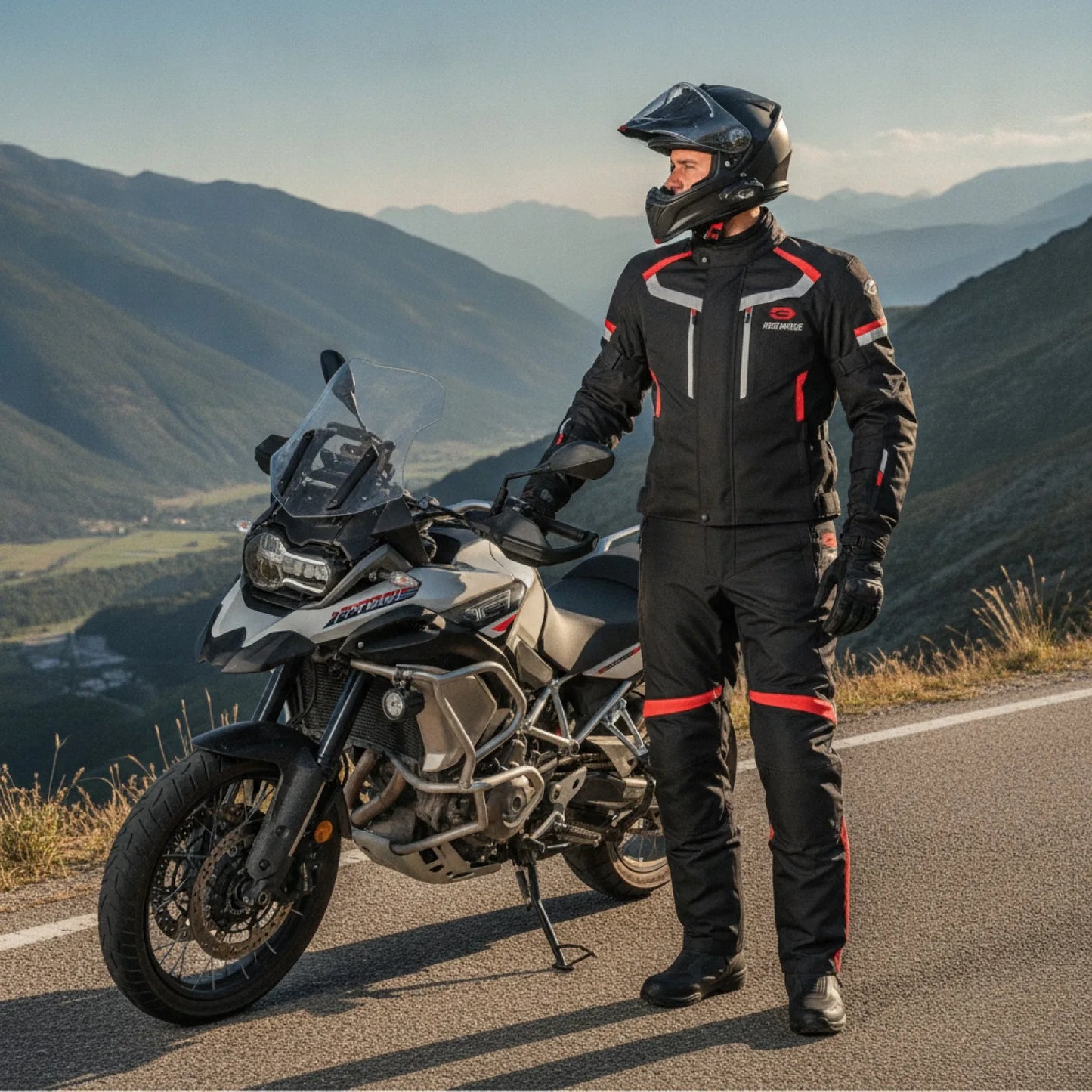 Pantalon Moto Imperméable Rouge