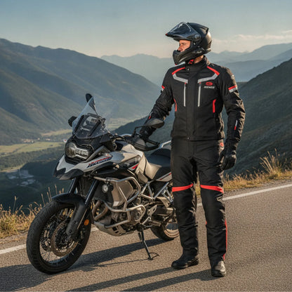 Pantalon Moto Imperméable Rouge