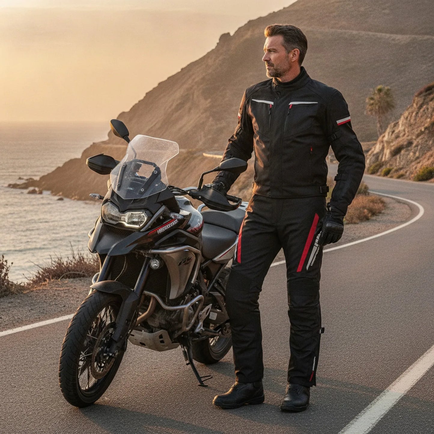 Ensemble Moto Imperméable Noir Homme