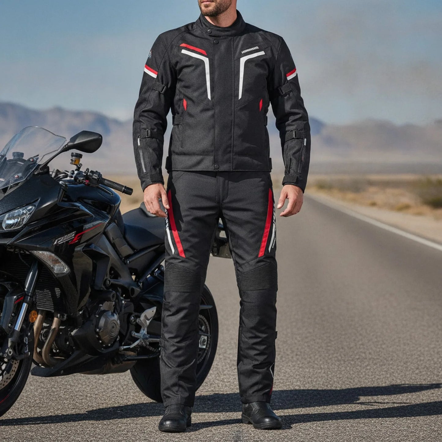 Ensemble Moto Imperméable Noir Homme